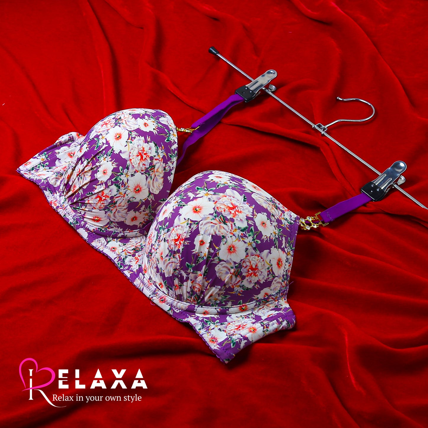 Floral Printed Seamless Single Padded Bra