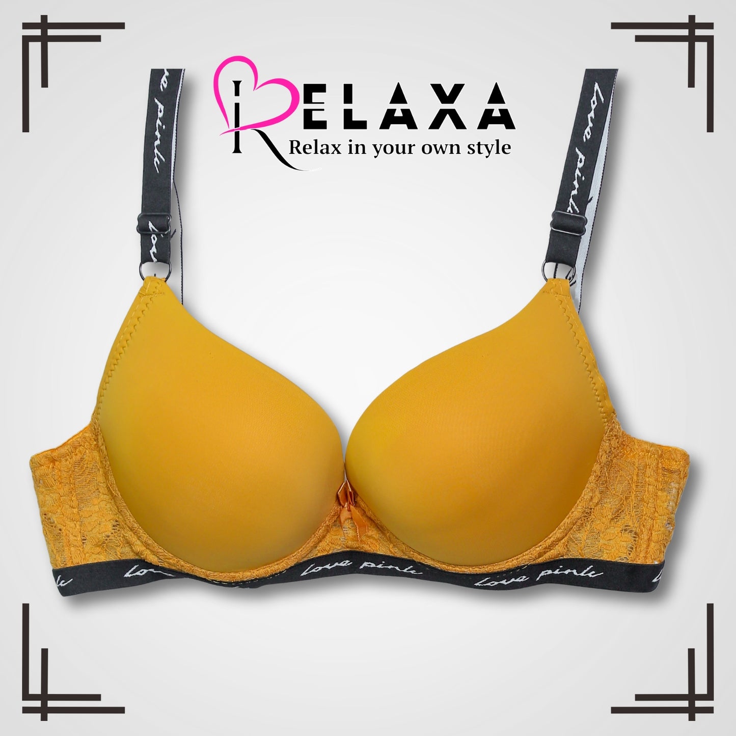Branded Love Strap Padded Bra
