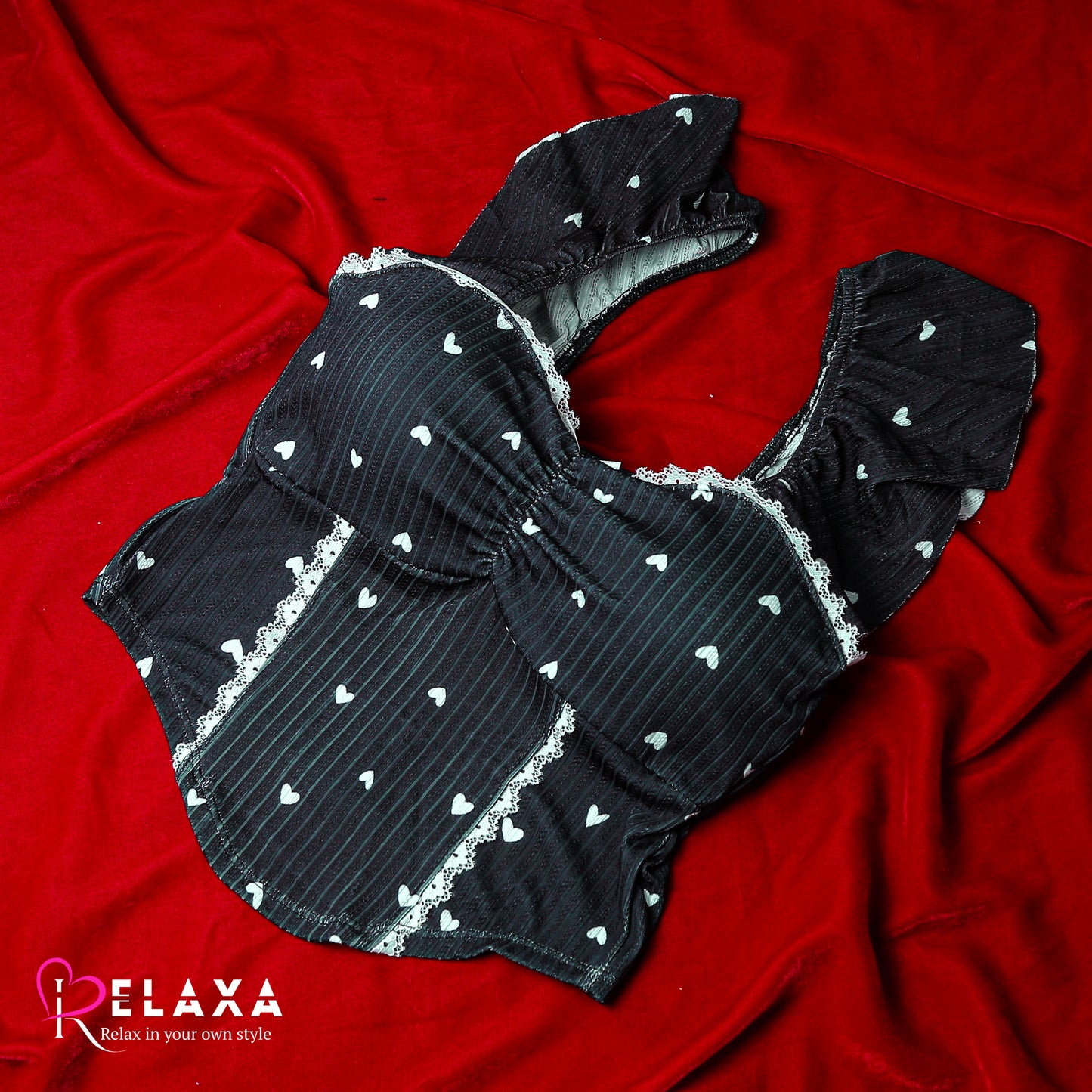 Heart Printed Thinpad Bralette (Branded)