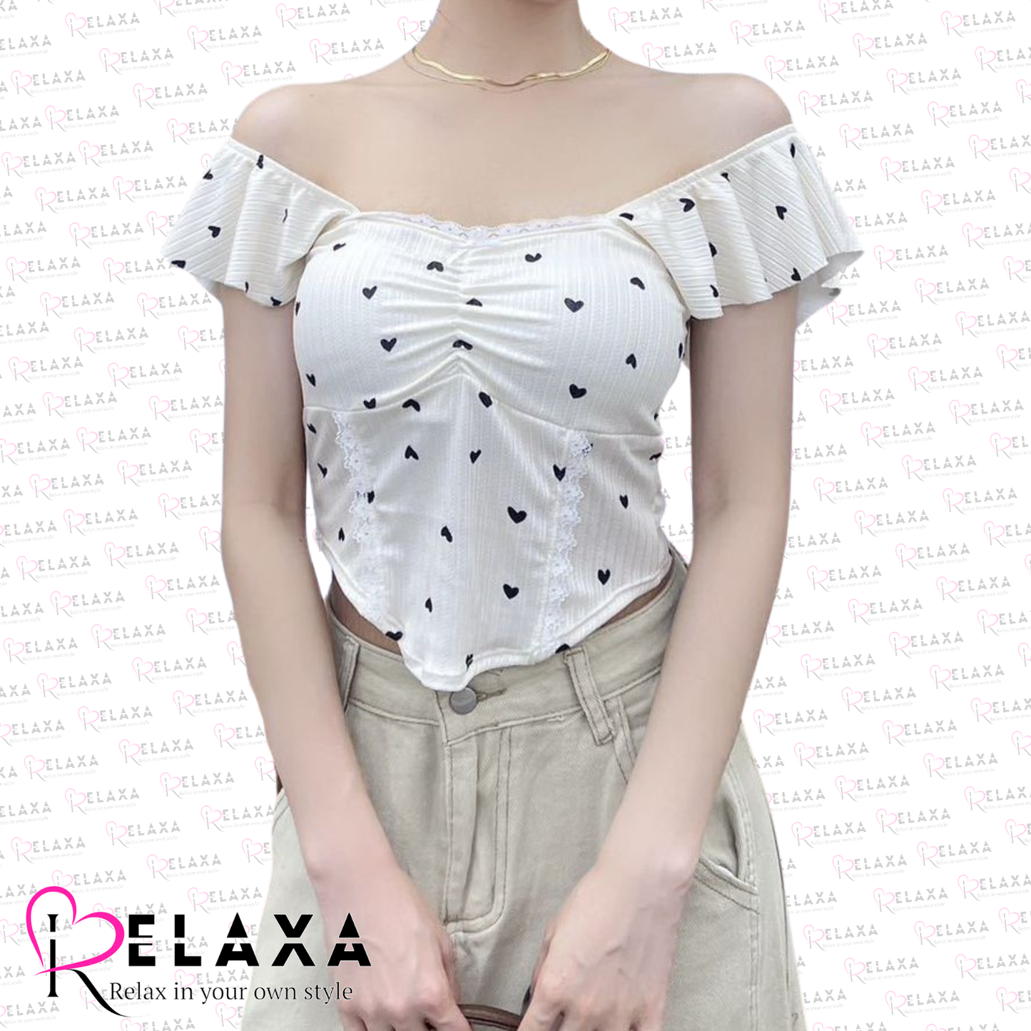 Heart Printed Thinpad Bralette (Branded)