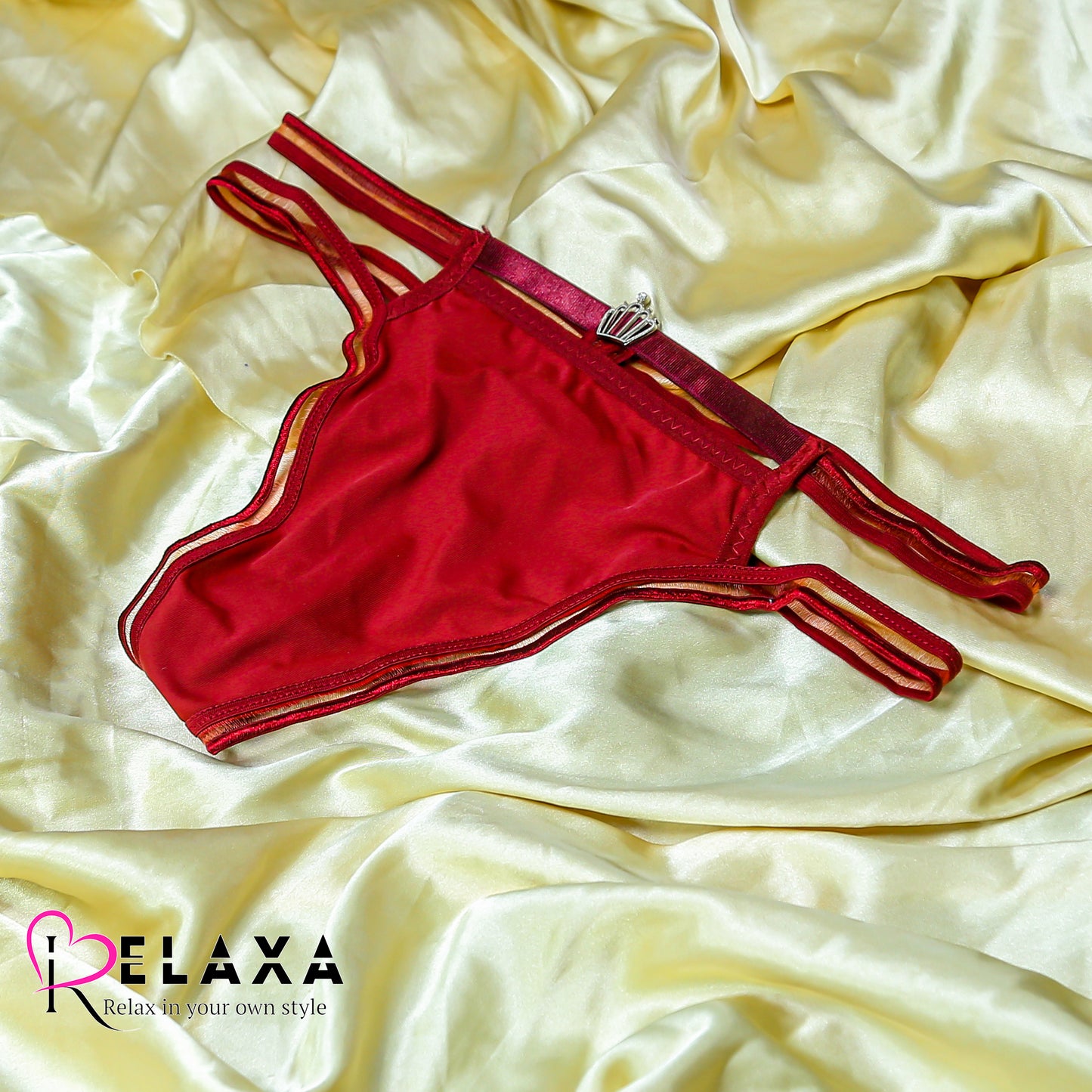 Net Crown Buckle Bikini Styled Seductive Panty