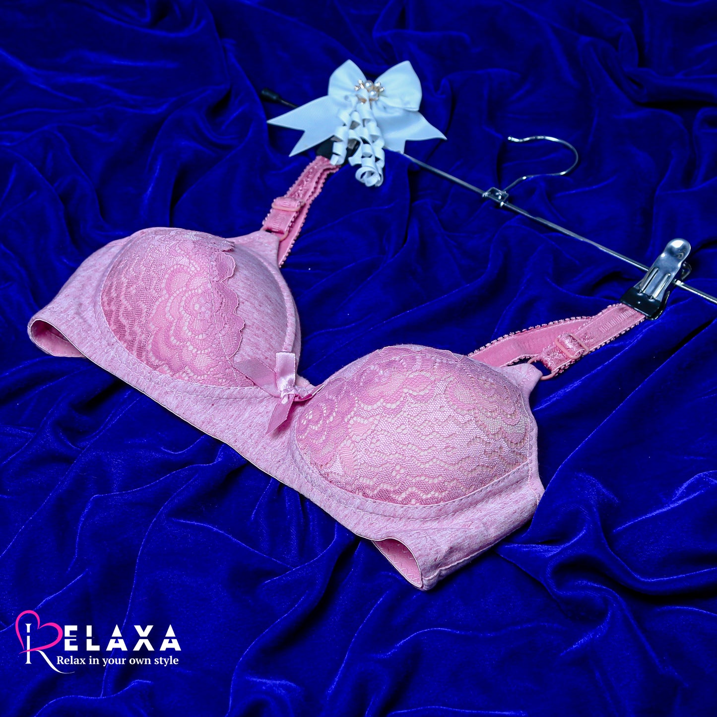 Thin Pad Floral Net Bra