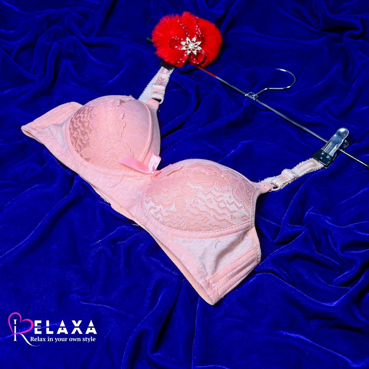 Thin Pad Floral Net Bra