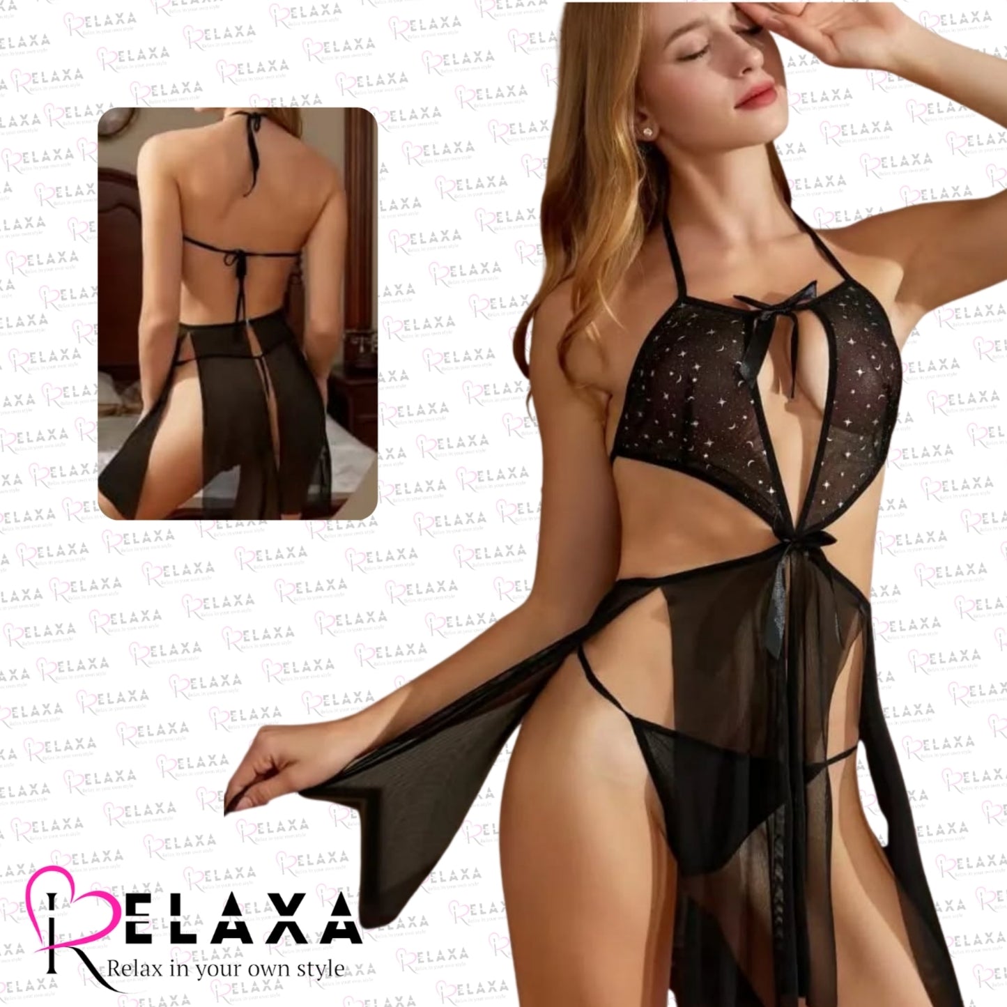 Relaxa 2 Piece Sexy Open Lingorie [Branded]