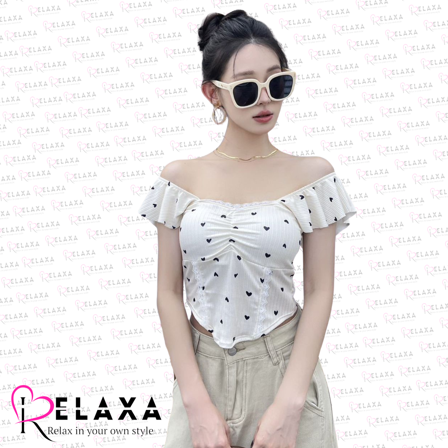 Heart Printed Thinpad Bralette (Branded)