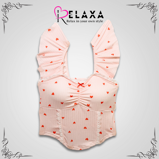 Heart Printed Thinpad Bralette (Branded)