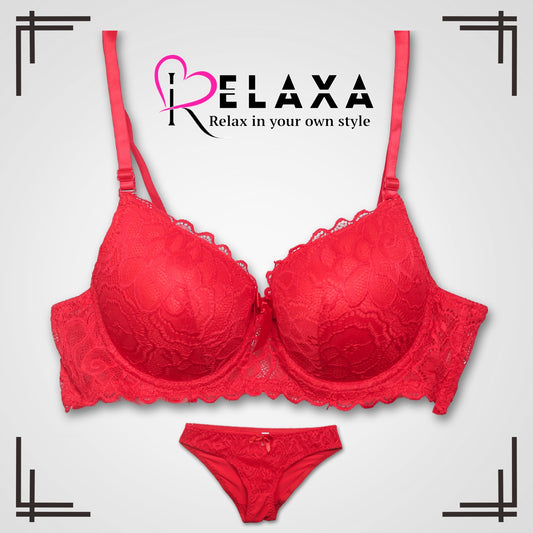 Bridal Lacy Net Bra Set (Imported)