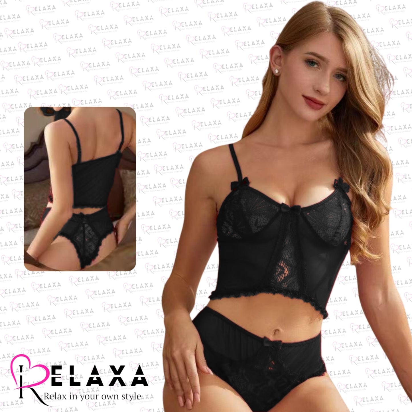 Relaxa 2 Piece Sexy Bridal Liengre women [Branded]