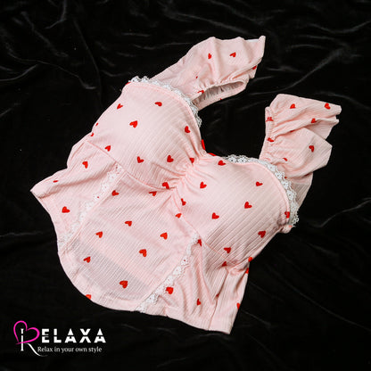 Heart Printed Thinpad Bralette (Branded)