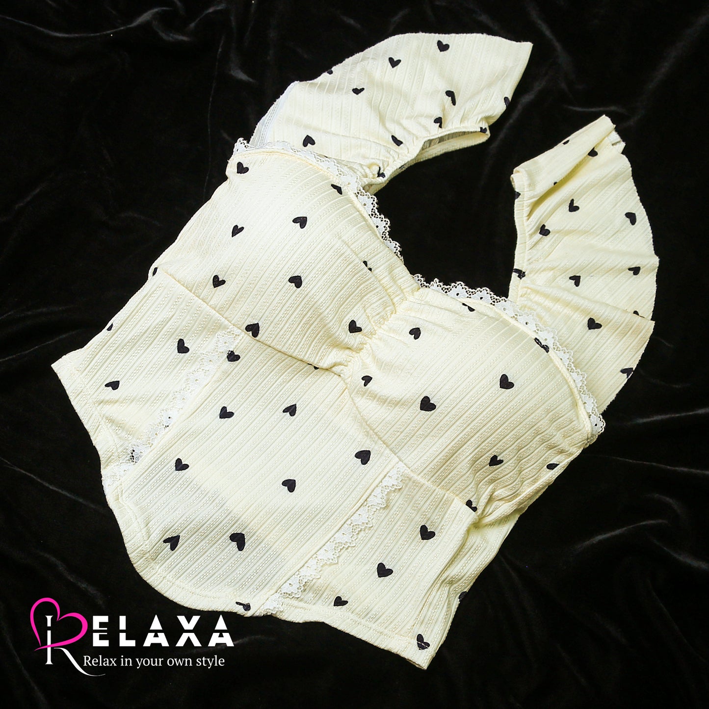 Heart Printed Thinpad Bralette (Branded)