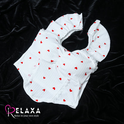 Heart Printed Thinpad Bralette (Branded)