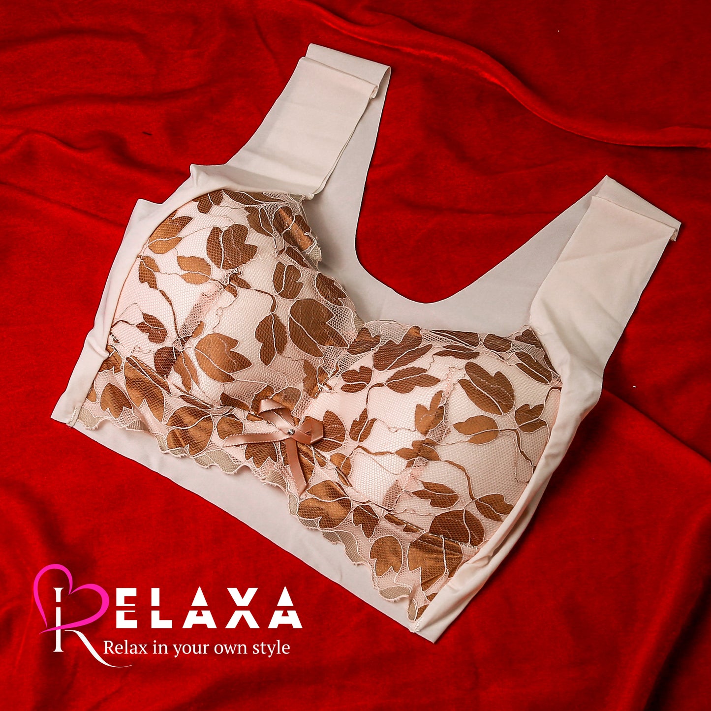 Thai Stuff Floral Net Thinpad Bra