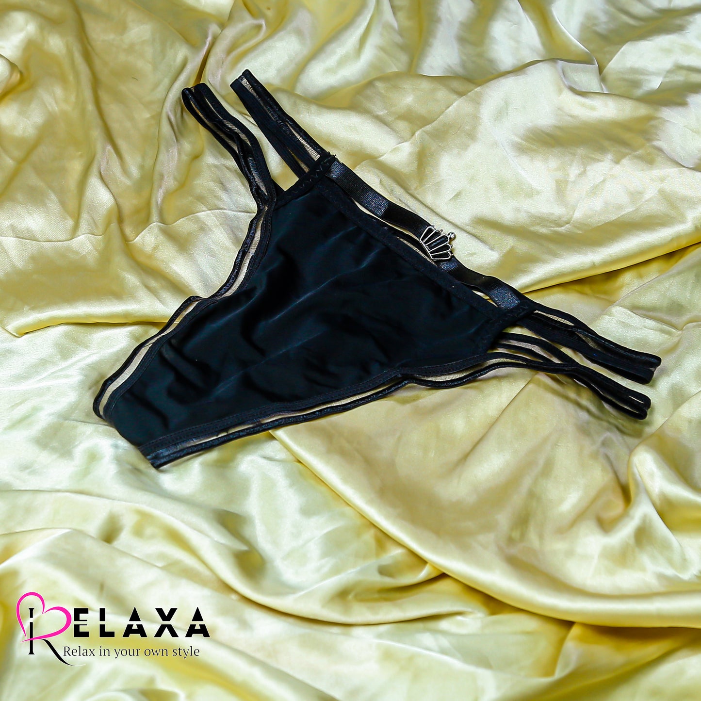 Net Crown Buckle Bikini Styled Seductive Panty