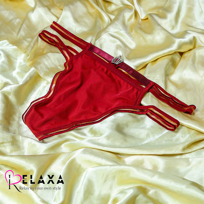 Net Crown Buckle Bikini Styled Seductive Panty