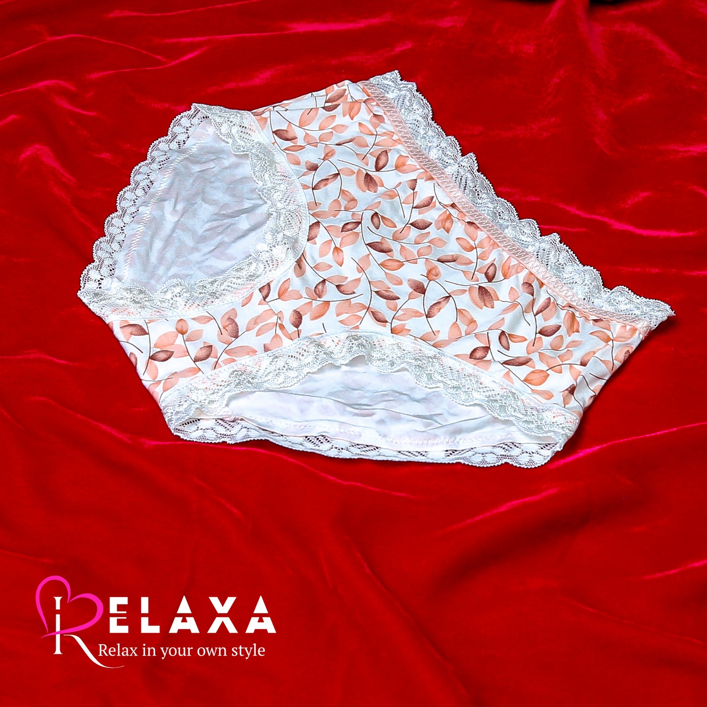 Floral Printed Lace Trimmed Hip hugger