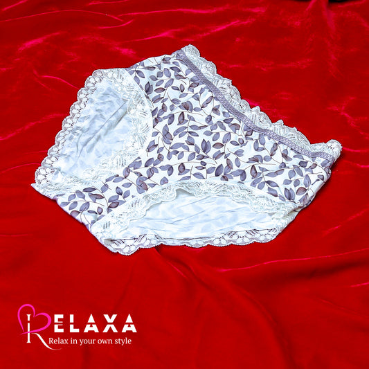 Floral Printed Lace Trimmed Hip hugger