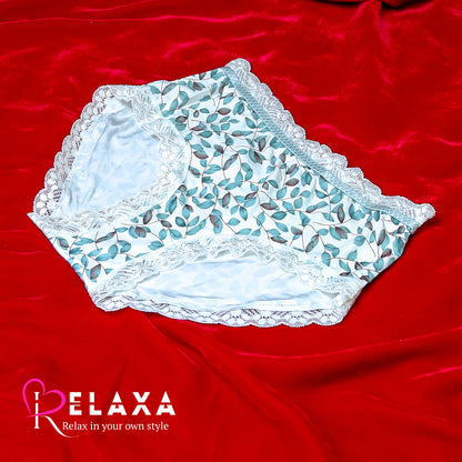 Floral Printed Lace Trimmed Hip hugger