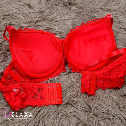 Bridal Lacy Net Bra Set (Imported)