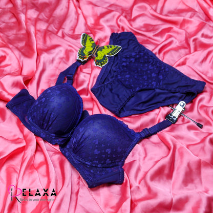 Heart Net Thin pad Bra Panty Set (Branded)