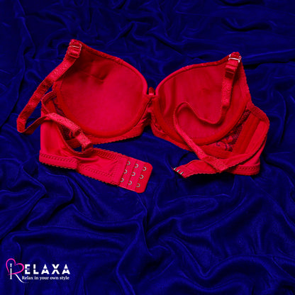 Rose Red Lacy Bra Set