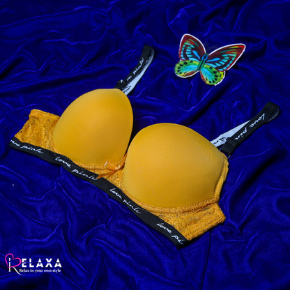 Branded Love Strap Padded Bra