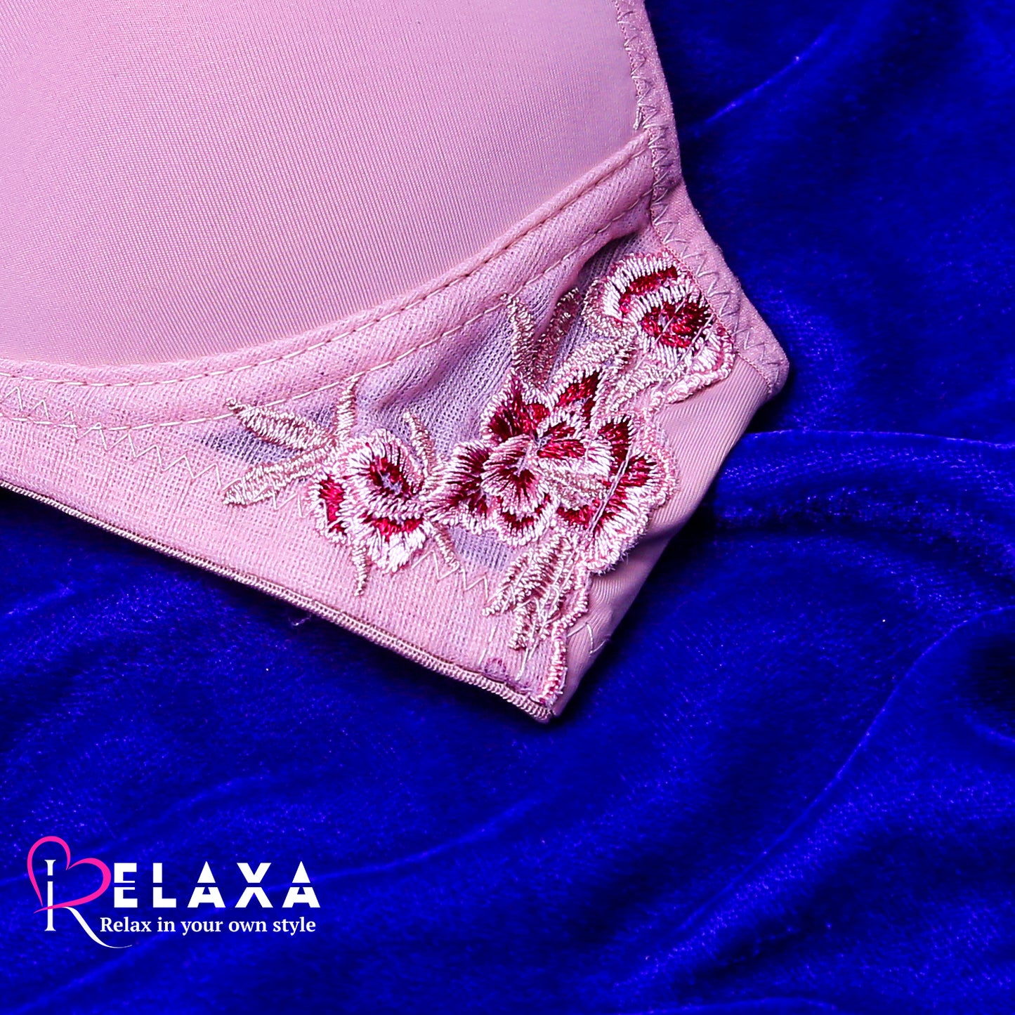 Side Floral Net Paded Bra