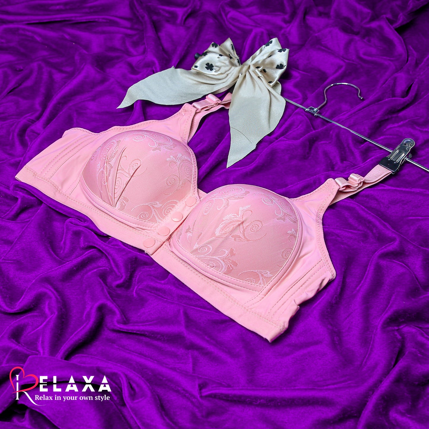 Front Open Button Paded Bra