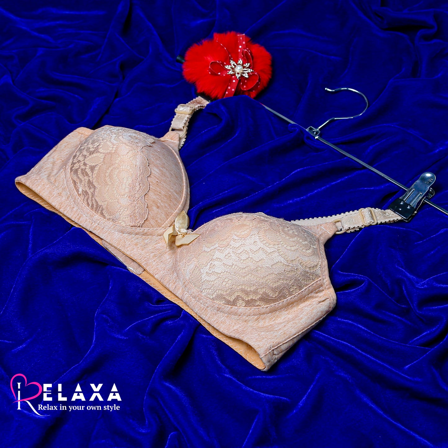 Thin Pad Floral Net Bra