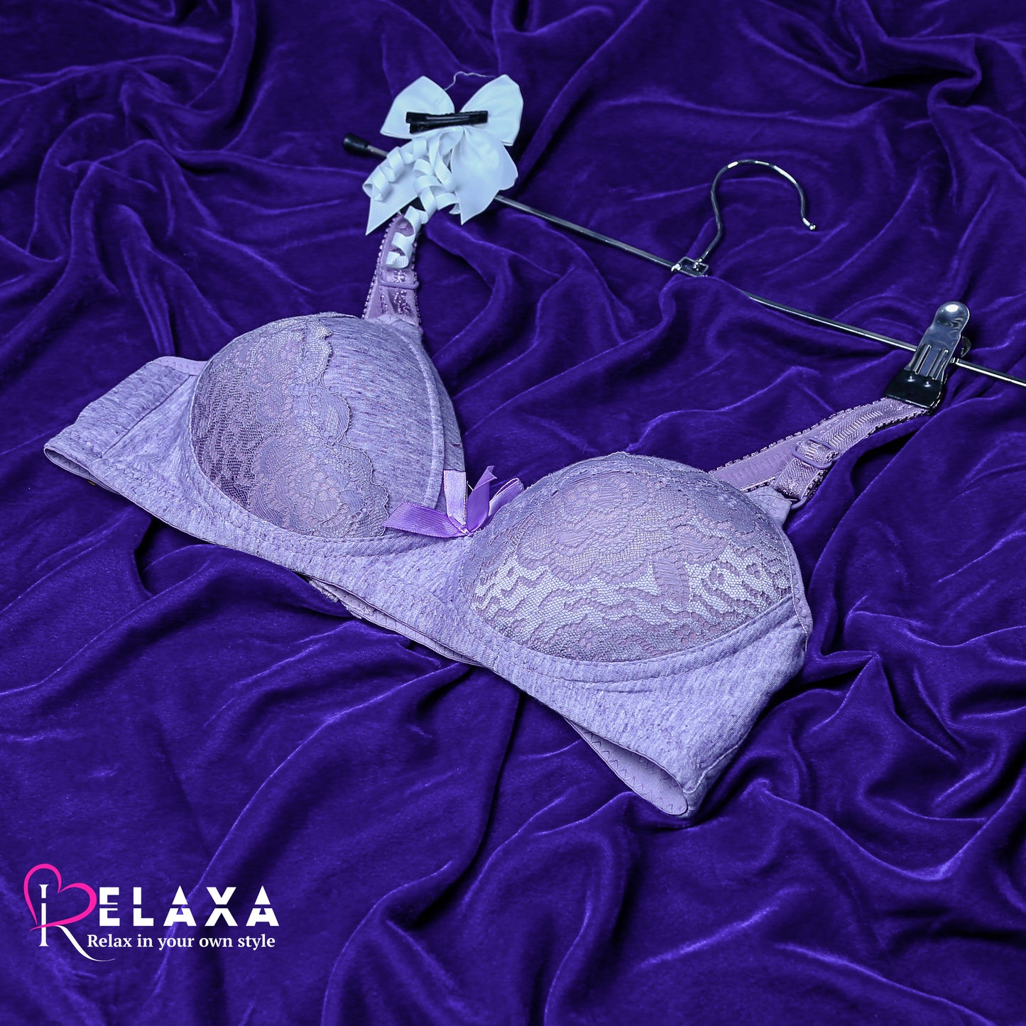 Thin Pad Floral Net Bra