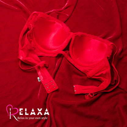 Beaded Wool Single Paded Bra Set