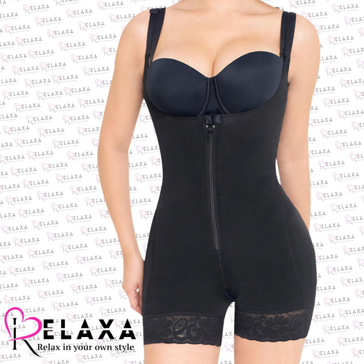Relaxa Front Open Zip Half Body shaper